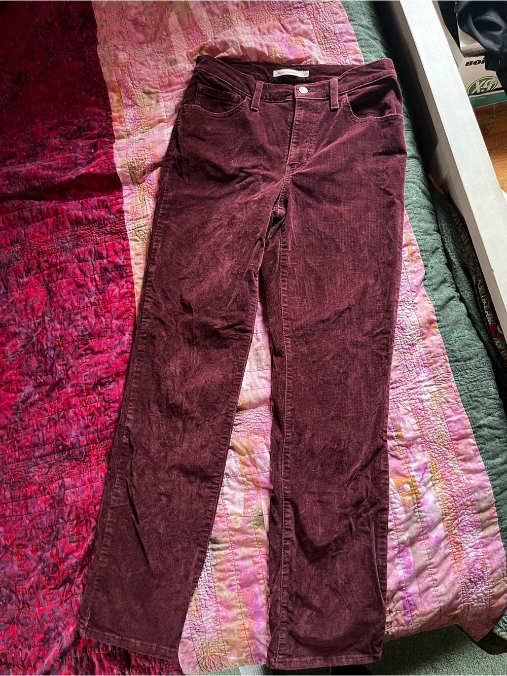 Corduroy Straight-Leg Pants